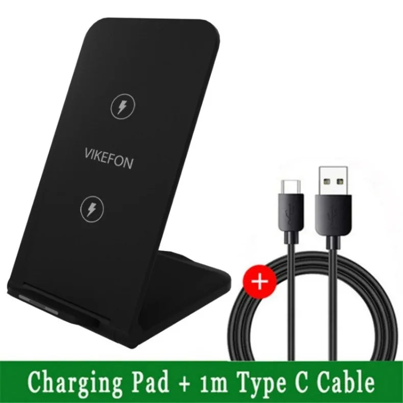 30W Foldable Wireless Charger Stand Pad For iPhone 14 13 12 11 Pro Max X Samsung S21 S20 Fast Charging Dock Station Phone Holder