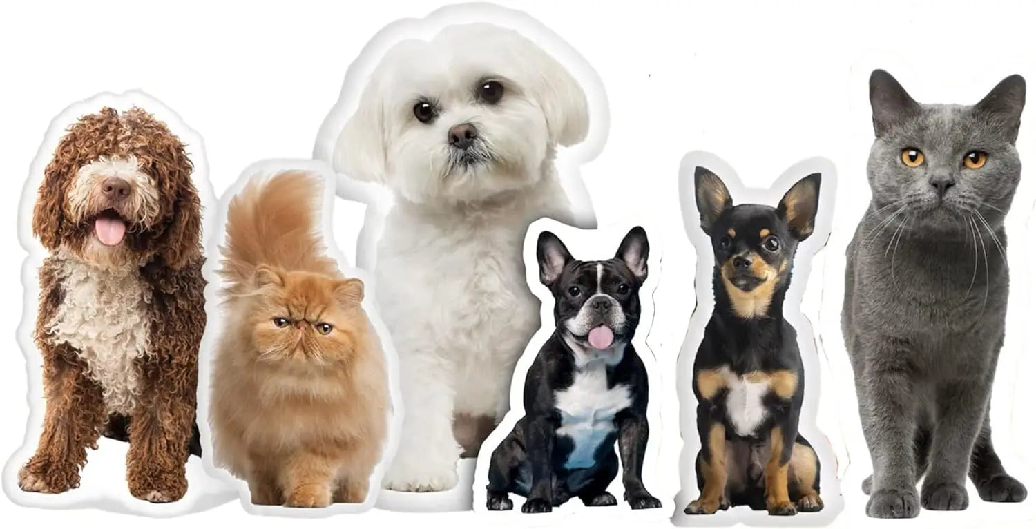 Customised Funny Cat Cushions & Dog Seat Cushions Personalised Photo Cushions for Birthday Gifts Pet Memorial Customisation