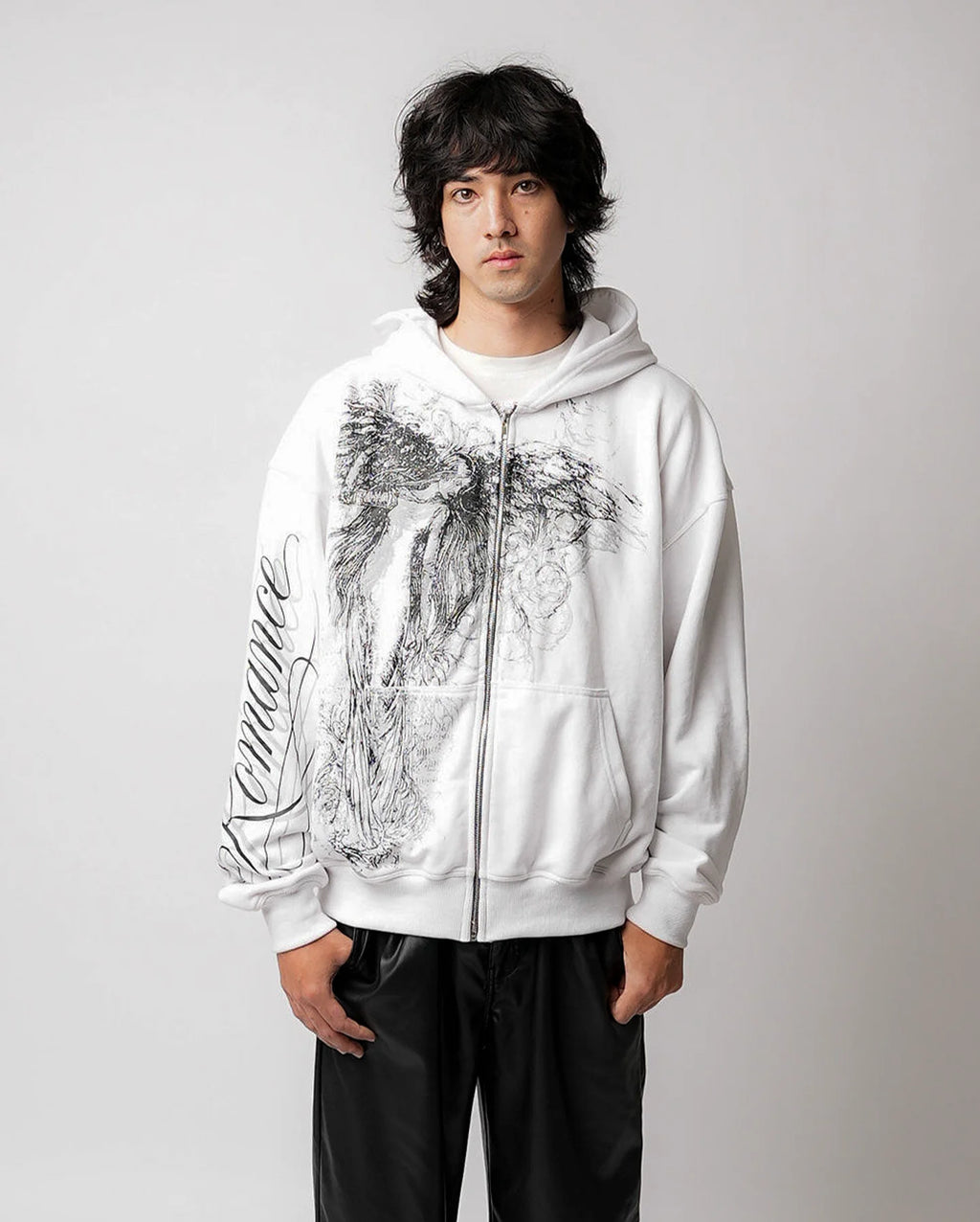 Y2k Obsessed Zip Up Hoodie Trendy Goddess Painting Couple Sweatshirt Harajuku Retro Hip Hop Streetwear Unisex Boxy Casual Hoodie