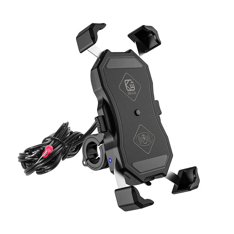 Motorcycle Mobile Phone Holder Mount with QC 3.0 USB Qi Wireless Charger for Scooter Motor Motorbike Smartphone Support Bracket