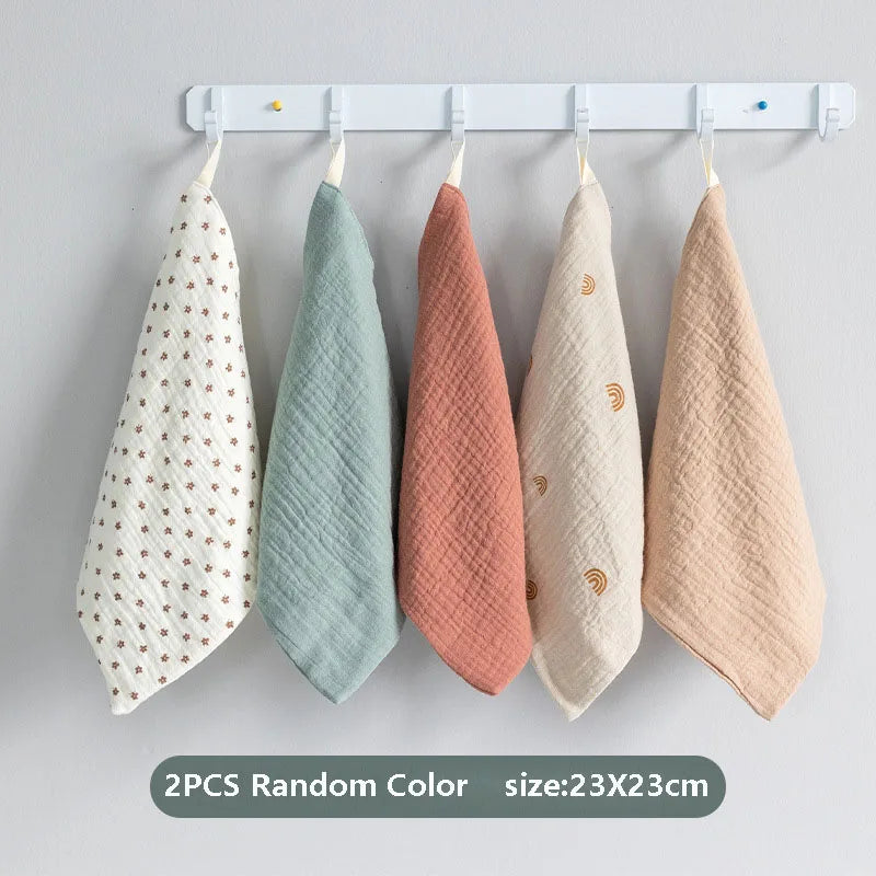 2/5p Baby Towel New Born Muslin Squares Infant Newborn Hand Bath