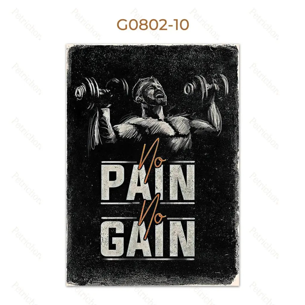 Muscle Motivation Inspirational Quotes Bodybuilding Wall Art Canvas Painting Posters Picture For Gym Fitness Office Home Decor