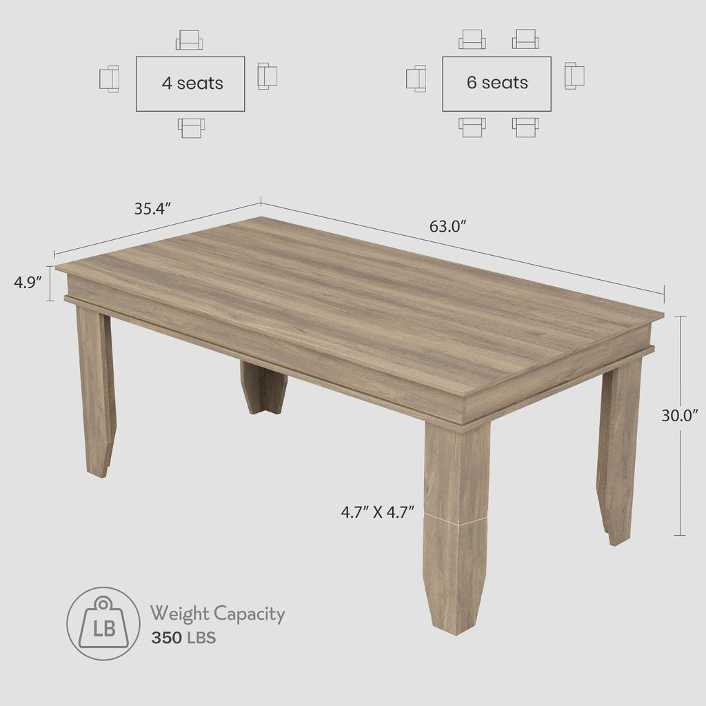 Farmhouse Rectangular Dining Table