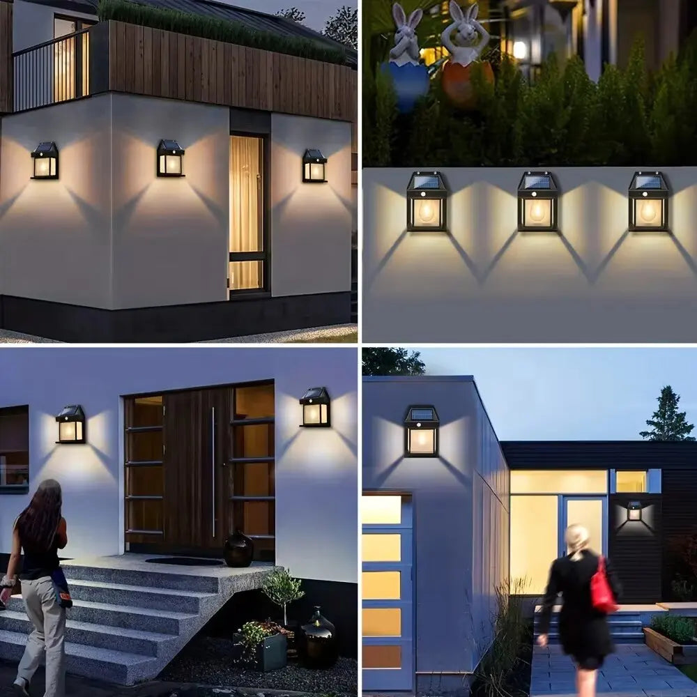 Powerful Solar Wall Light Outdoor Waterproof LED Lamp House