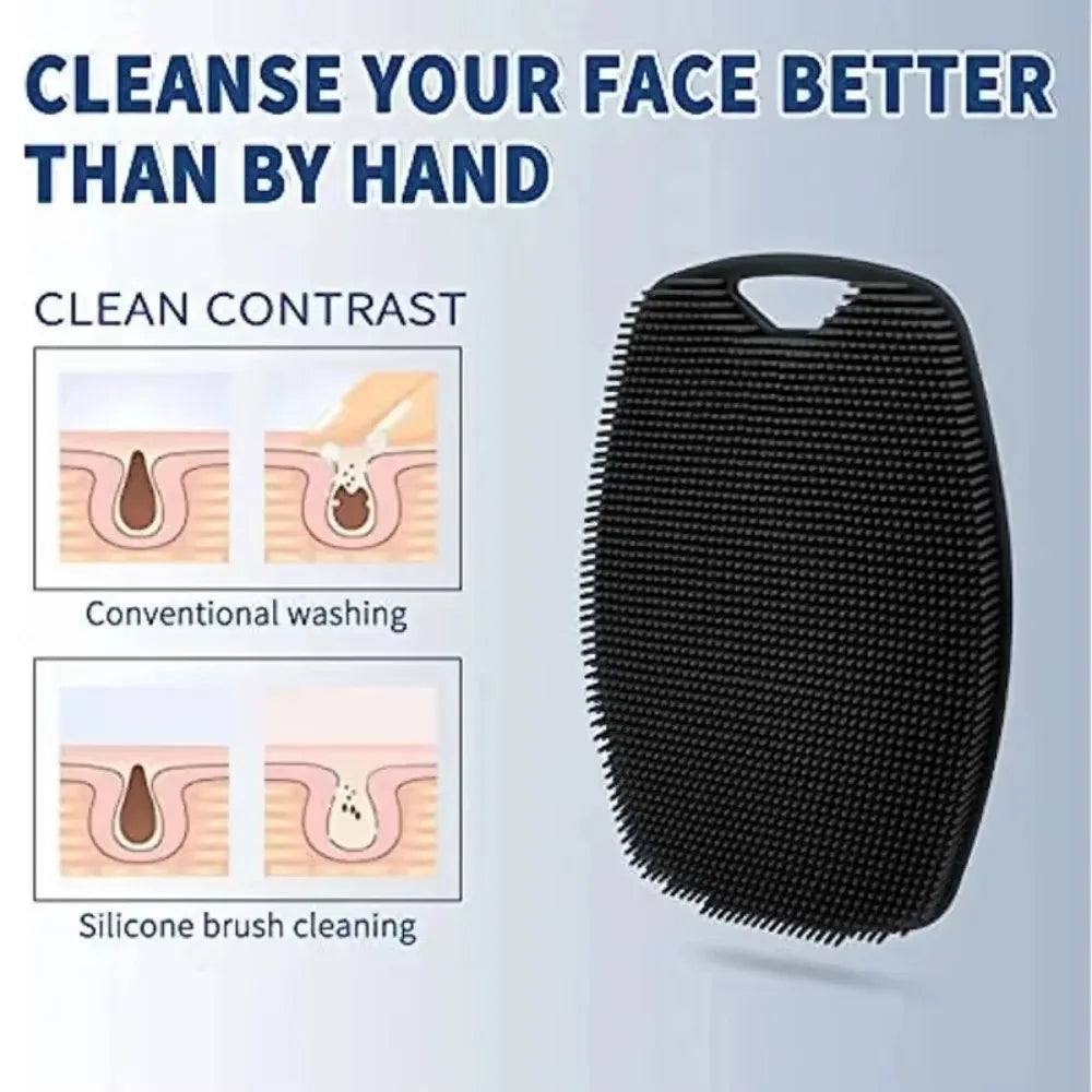 Soft Silicone Body Shower Scrub Brush Handheld Facial Cleansing Tool Gentle Exfoliation Massage Brush for Skin Care Accessories