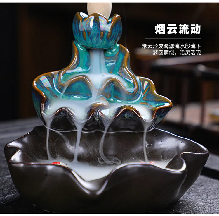Creative Home Decor Backflow Stick Incense Burner Ceramic Censer Home Decoration Use In Home Teahouse Zen Yoga Decor Ornament