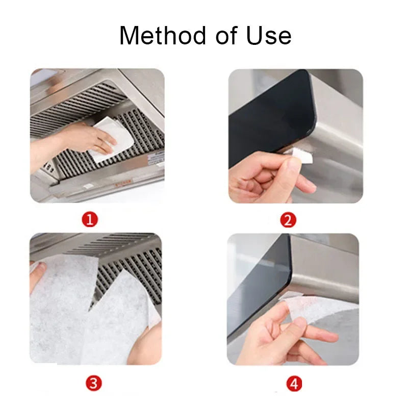 5/10M Disposable Hood Oil Filter Paper Non-woven Cooker Hood Extractor Fan Filter Kitchen Hood Grease Anti Oil Cotton