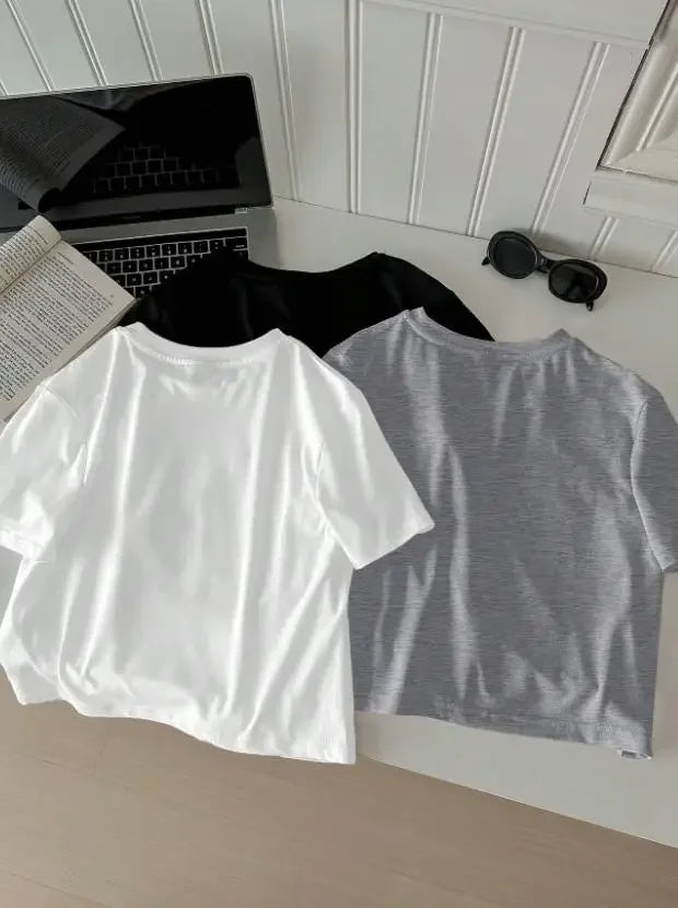 Women's Oversized Text-Print T-Shirts, 3 Pack