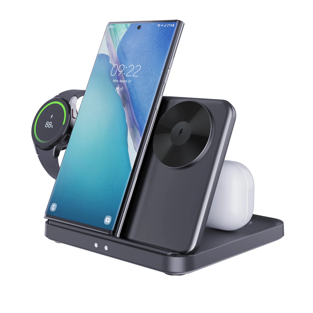 HaaYot Professional Galaxy Z Flip & Fold 7 6 5 Wireless Charger Stand Fast Charging Station Dock for S26 Ultra Galaxy Watch Buds