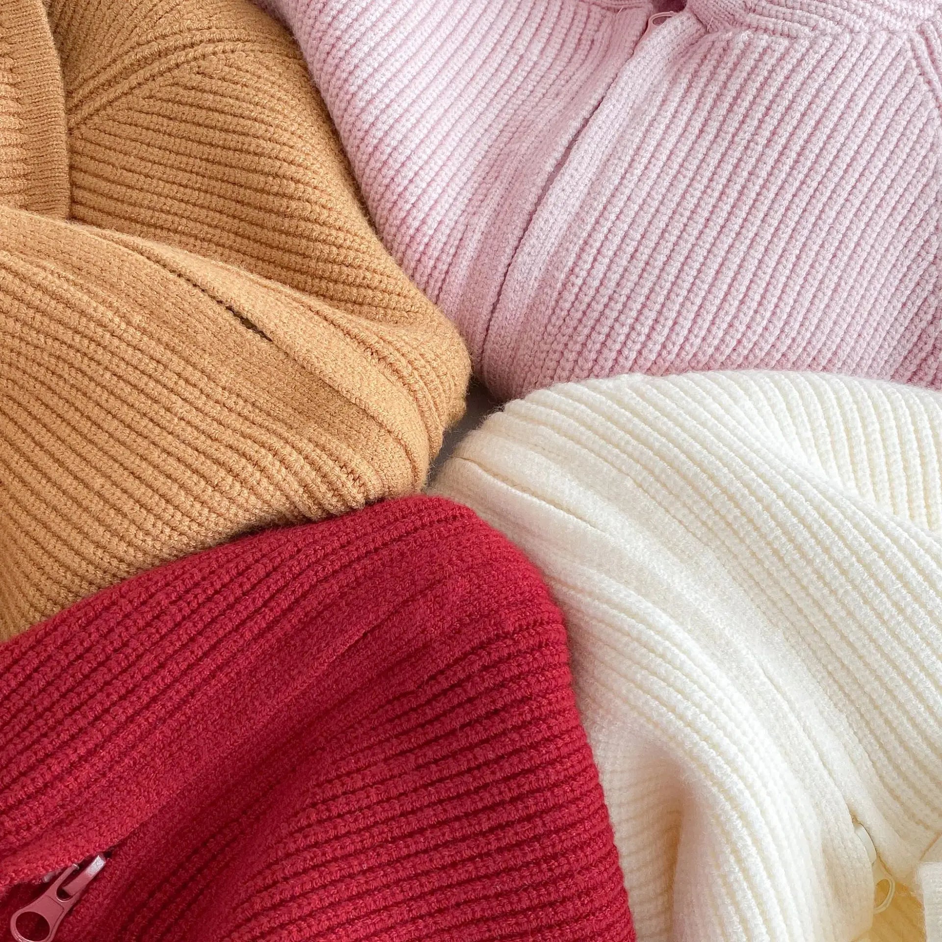 Autumn Baby Girls Hoodie Jacket Kids Sweater Long Sleeve Knitted Cardigan T-Shirt Children Tops Zipper Sweatshirt Child Coat