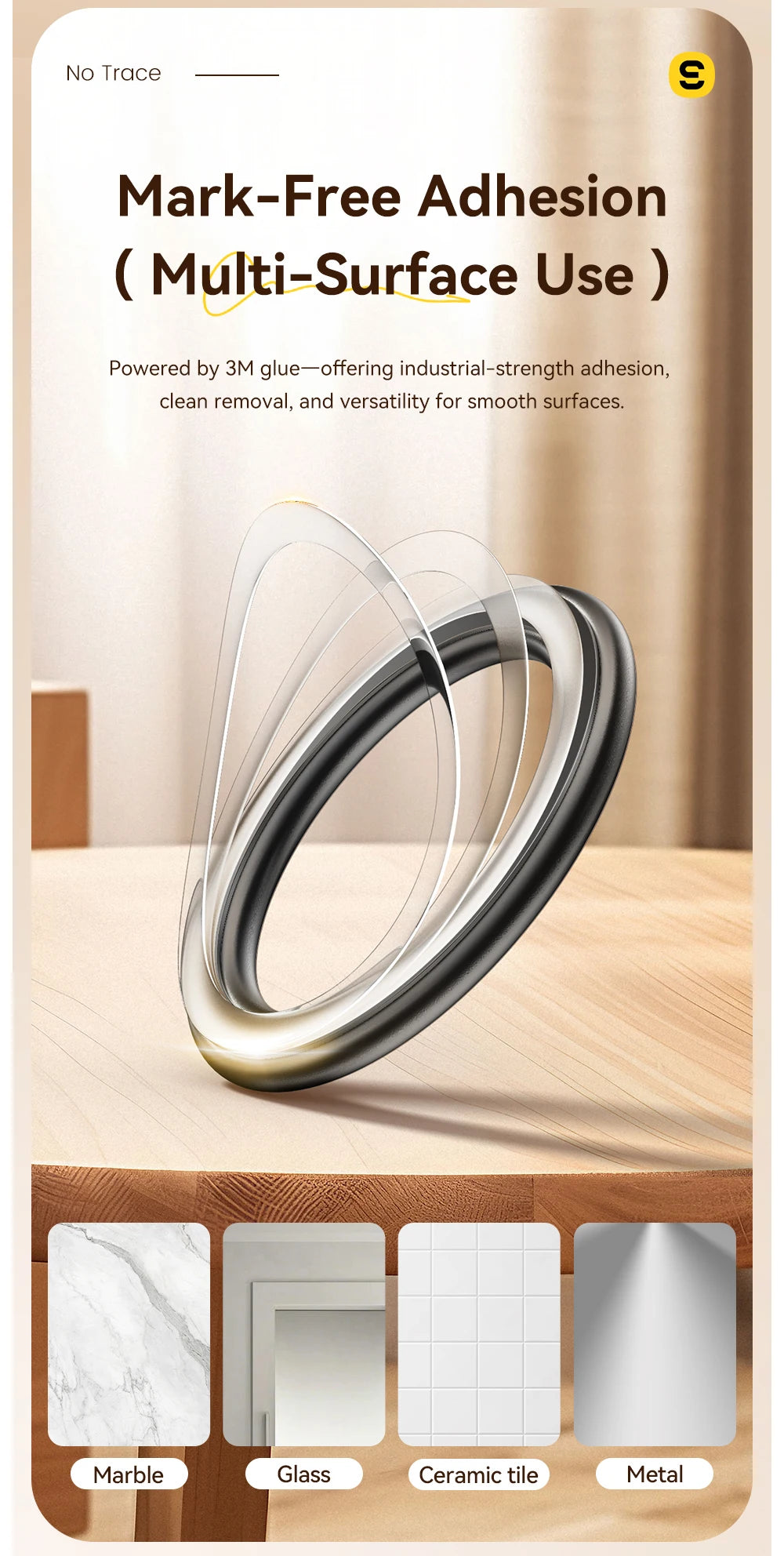 Essager Magnetic Metal Ring for Magsafe iPhone 16 15 14pro Android Phones Plate Sticker Rings For Magsafe Wireless Charger Stand