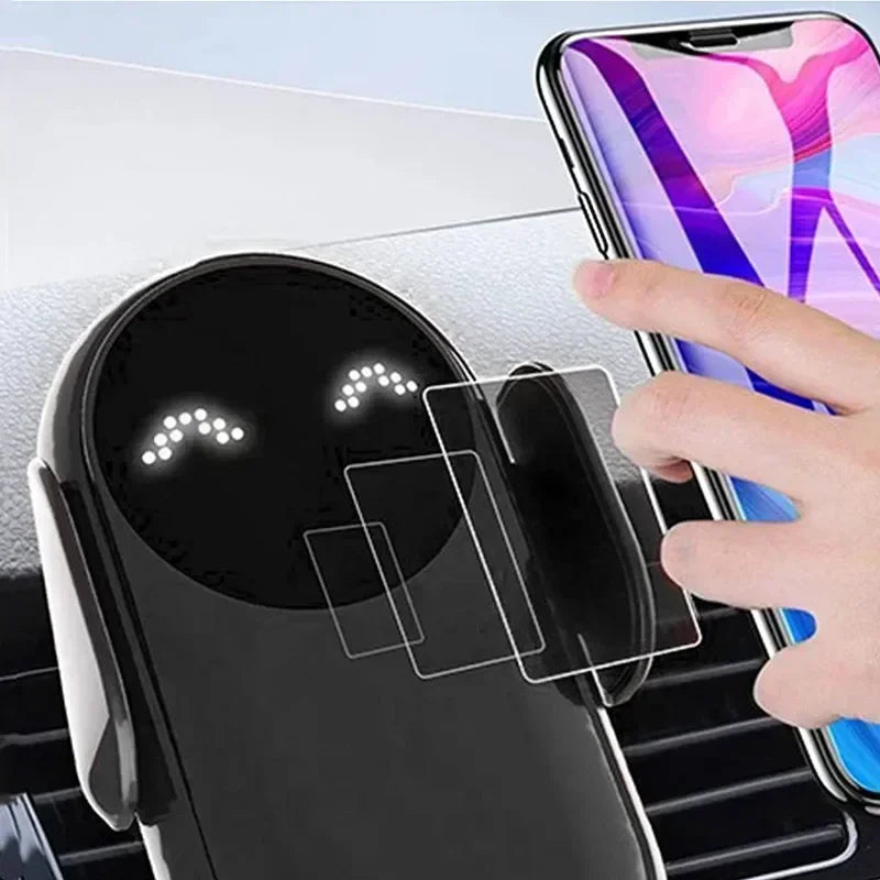 Automatic 15W  Car Wireless Charger for iPhone 13 12 14 XR X 15Samsung S20 S10 Magnetic USB Infrared Sensor Phone Holder Mount