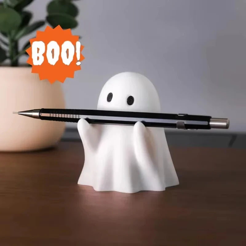 Spooky Ghost Pen Holder Funny Figurine Design Pencil Desk Organizer Accessory Gift for Families And Friends