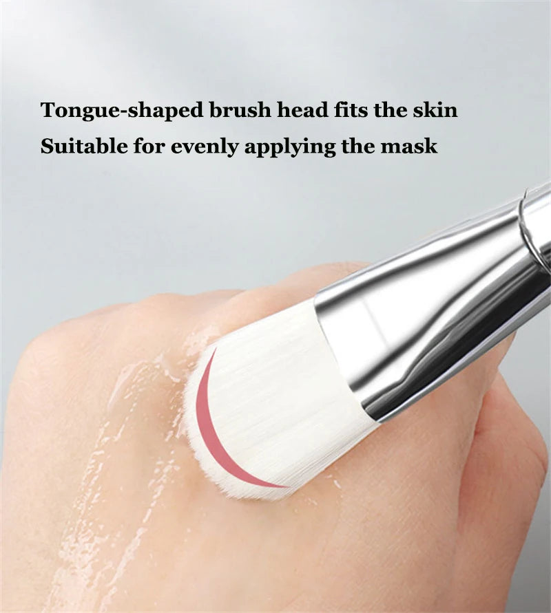 1PC Professional Double Ending Soft Bristle Silicone Wear-resistant Facial Flexible Mask Brush Skin Care Cleaning Beauty Tools