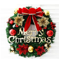 30cm Artificial Christmas Wreath For Front Door Red Bow Bell Christmas Wreath Door Hanging Window Ornaments Christmas Decoration