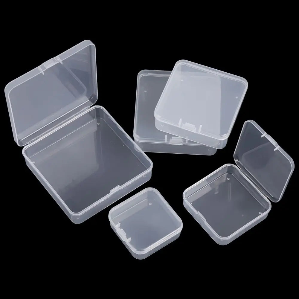 1pc Small Plastic Home Items Sundries Organizer Case Transparent Storage Box Jewelry Beads Container Fishing Tools Storage Box