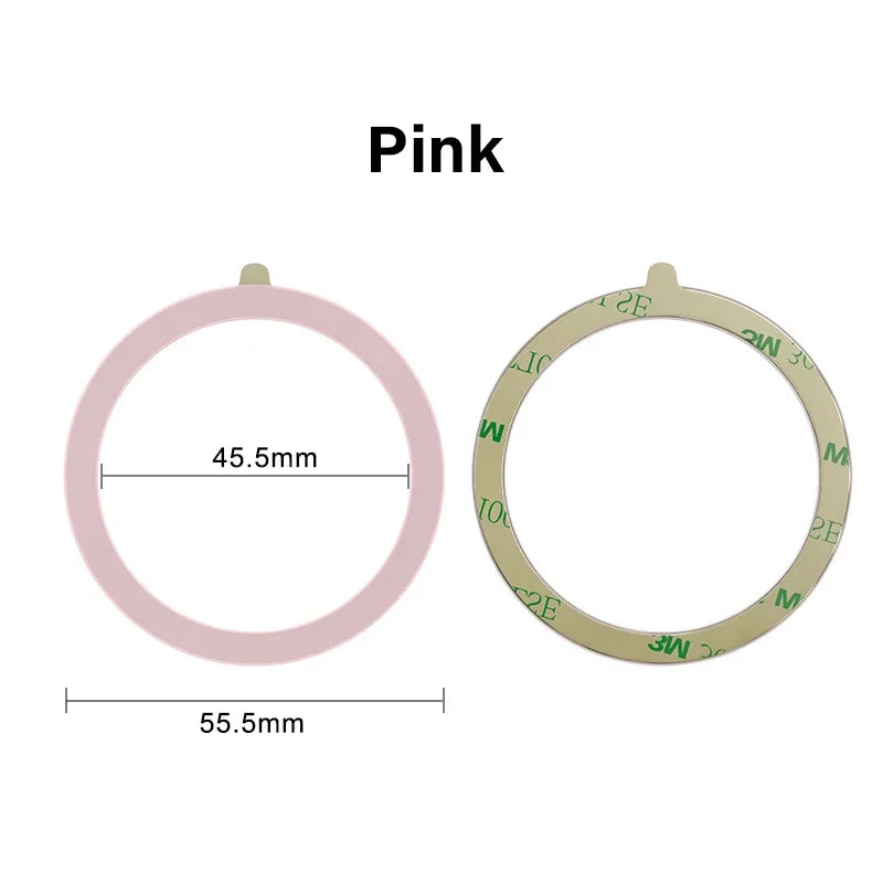 Colourful Silicone MagSafe Metal Ring Universal Sticker Support Wireless Charger Magnetic Patch Sheet for IPhone 12-17 Series