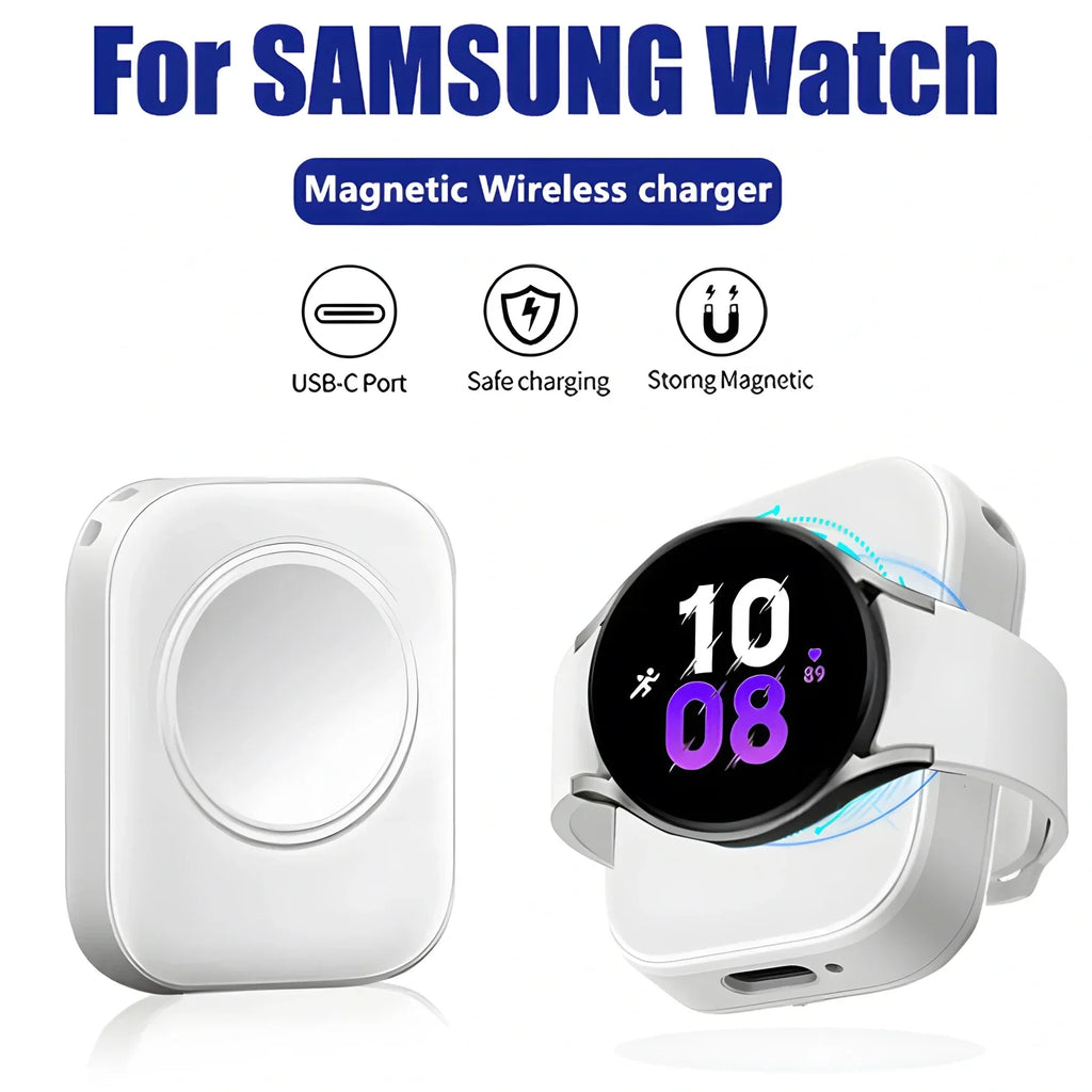 Magnetic Type C Watch Wireless Charger For Samsung Galaxy Watch Ultra/7/6/6 Classic/5 Pro/5/4 /4 classic/3/Active Fast Charging