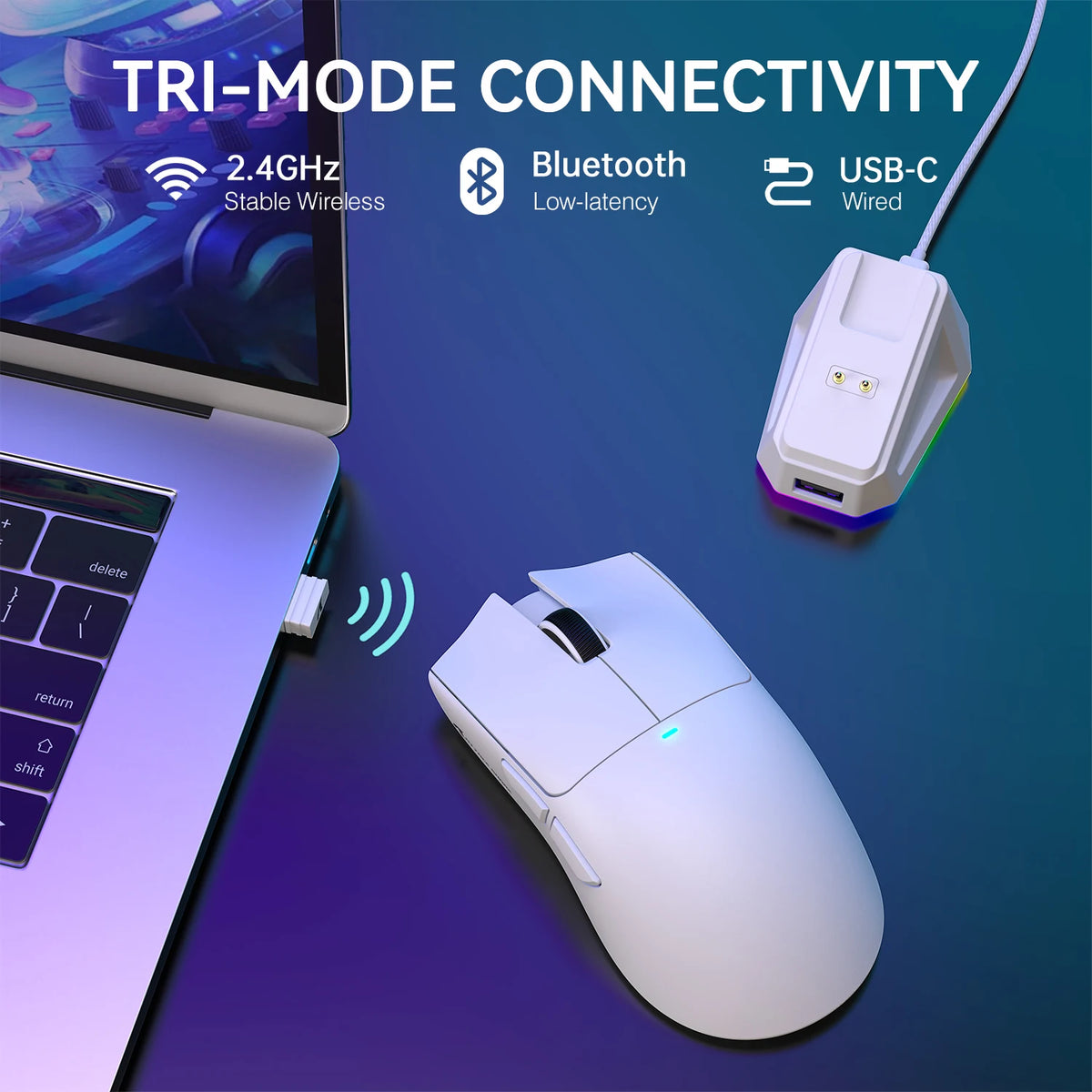 ATTACK SHARK X11 Lightweight Wireless Gaming Mouse with RGB