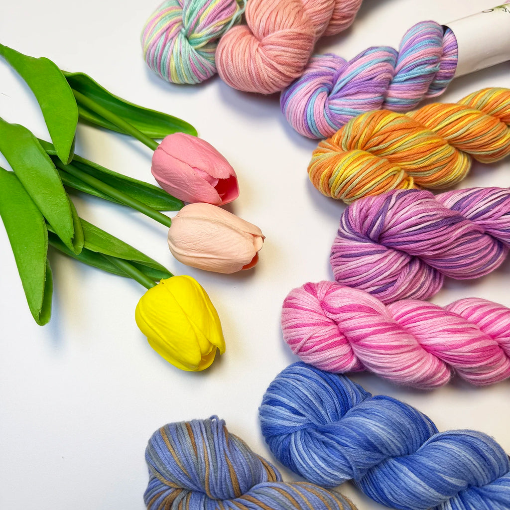 50g Cotton Fabric Colorful Gradient Dyeing of Segments Wool Yarn DIY Crochet Knitting Hand-knitted Materials Sewing Supplies
