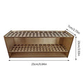 25CM Wall Wooden Brush Holder 67-Slot Premium Double-layer Durable Artist Desk Organizer Pencil Paint Brushes Storage Art Craft