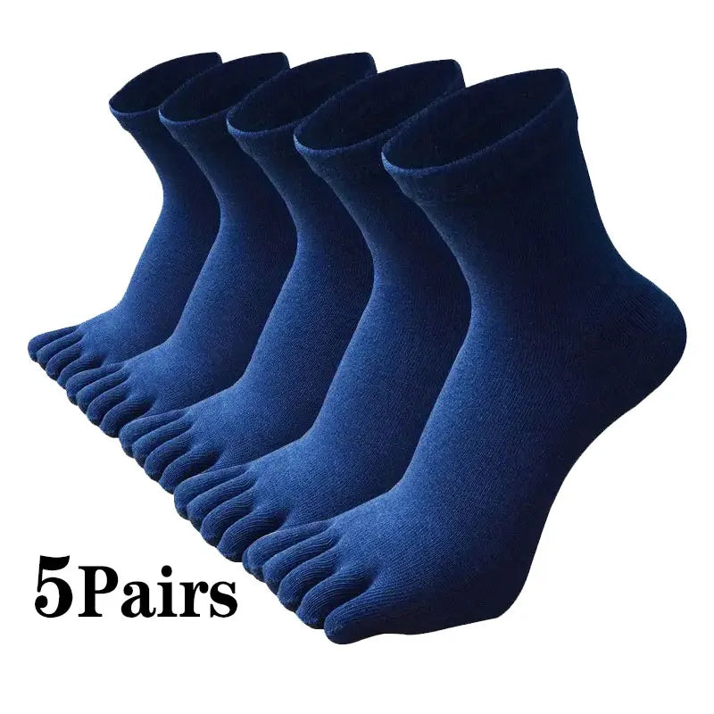 12/5/1pairs Five Finger Socks Pure color Sweat Absorbing Mid Tube Split Toe Socks Toes Socks Sports Tab Socks for Men and Women