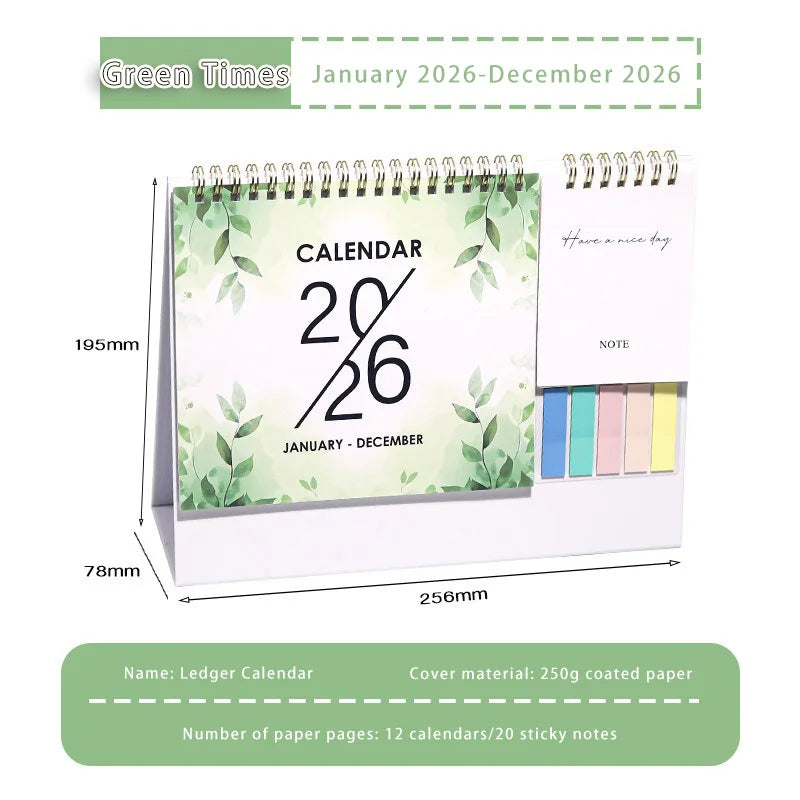 2026 Calendar Planner Multifunctional Health Tracker Daily Schedule Motivational All-Purpose Office Home Student Desk Organizer