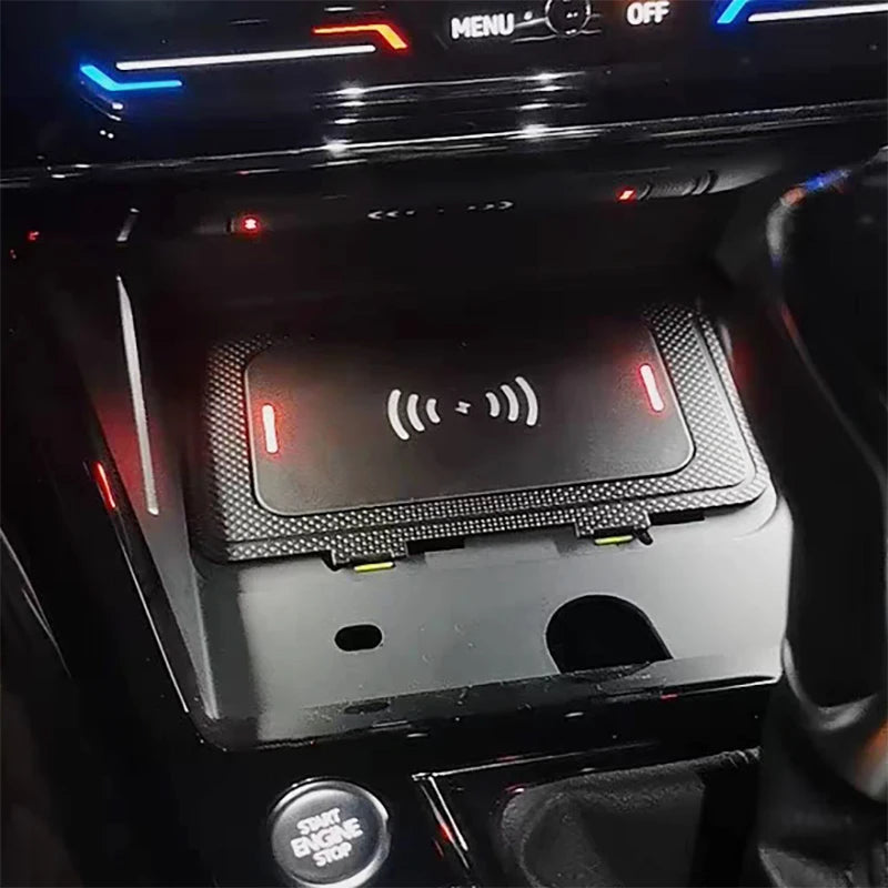 15W Car wireless charger fast phone charger charging pad panel charging holder for VW Jetta MK7 Teramont T-Roc T-Cross