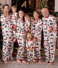Christmas Tree Car Print Family Matching Outfits Parent-child Pajamas