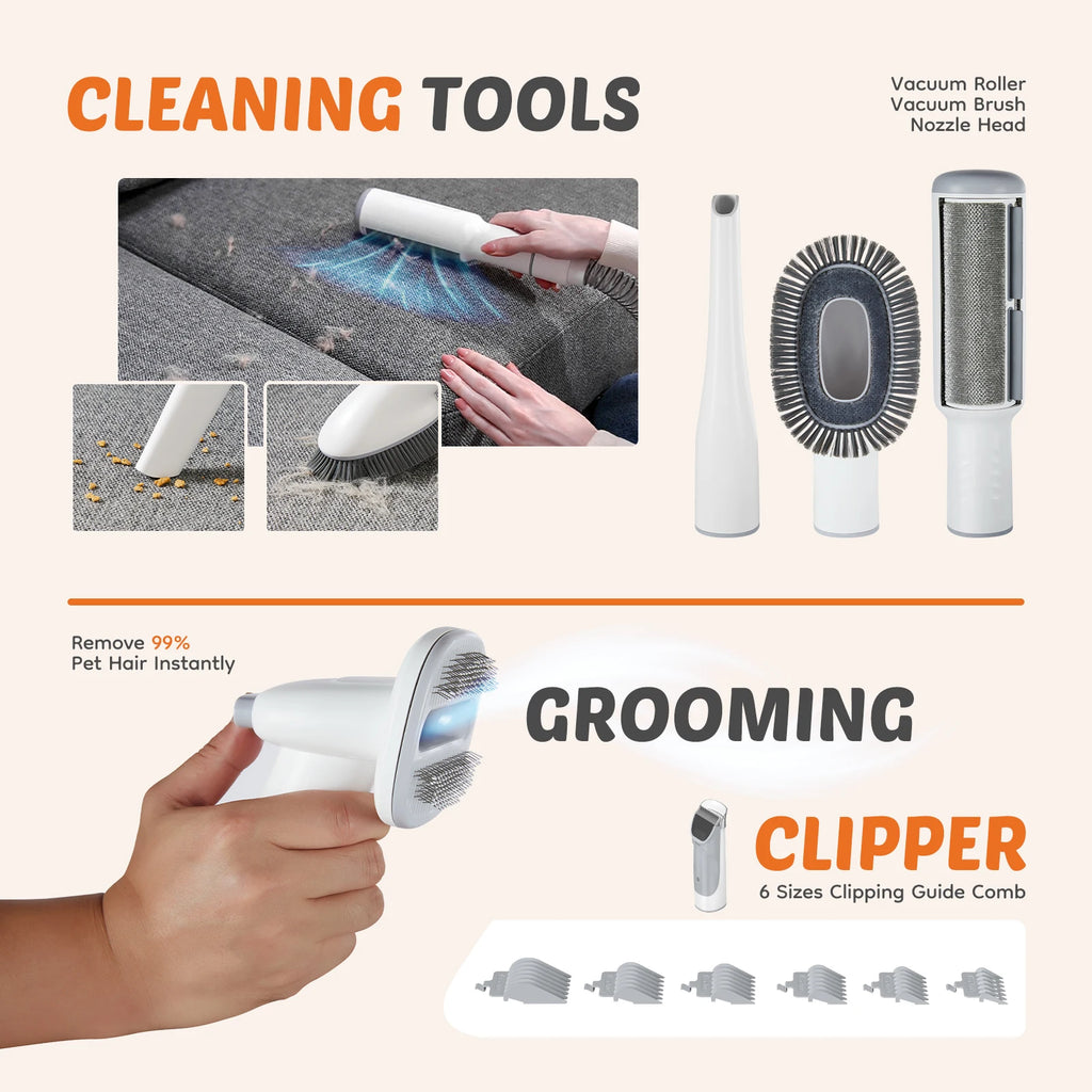 JHK 2.5L Professional Pet Grooming Vacuum Kit 3 Suction