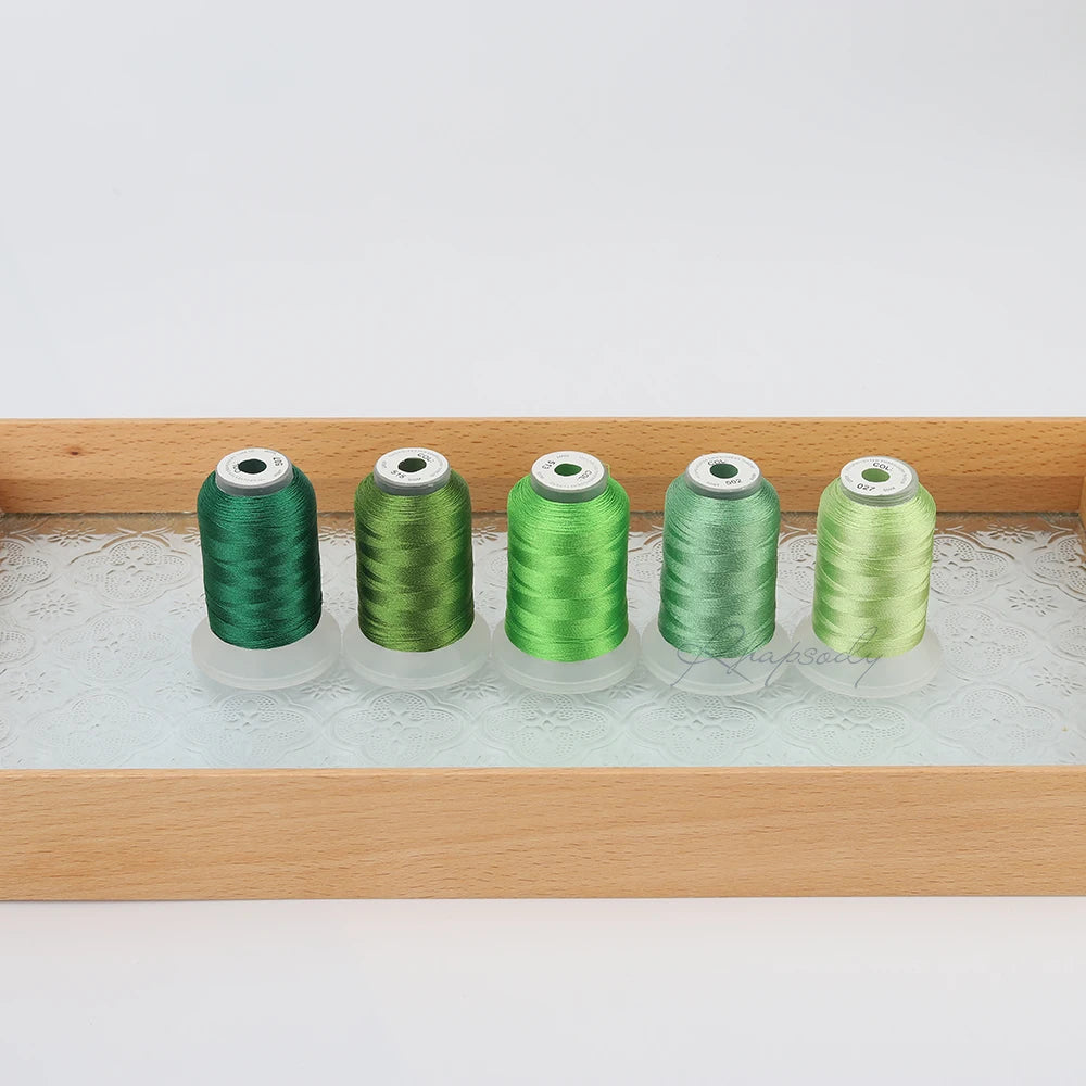 Rhapsody 40WT Polyester Embroidery Machine Thread 550Y 60 Colors Brother Babylock Janome Singer Pfaff Husqvarna Bernina Sewing