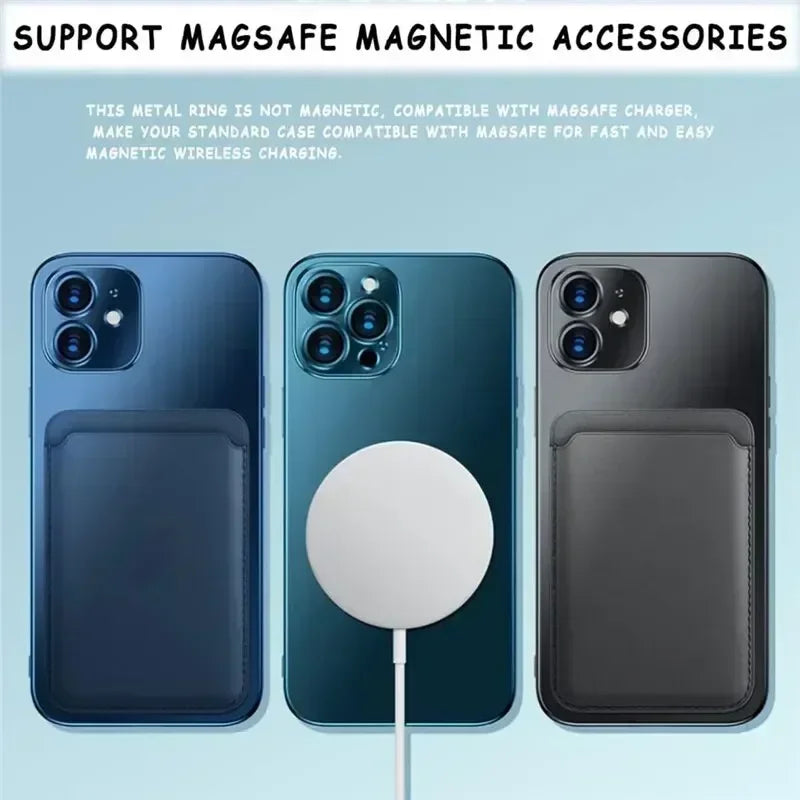 VIKEFON Magnetic Metal Plate Sticker Rings For Wireless Charger Magnet Car Mobile Phone Holder Iron Sheet For iPhone 16 15 14 13