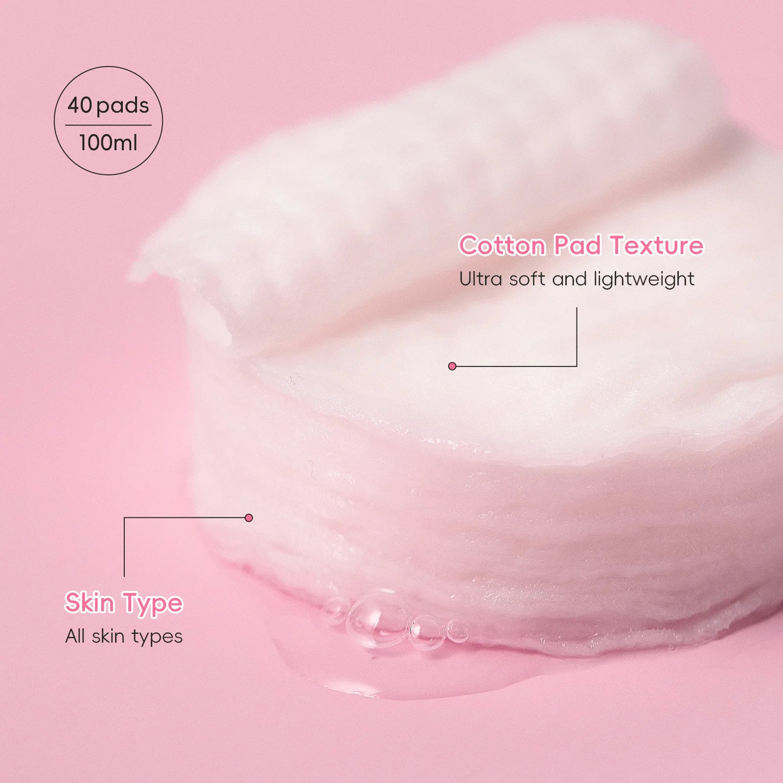 Japan Sakura Toner Pads 100ml 40pads Day Night Use Remove Makeup Cleanse Moisturize Face Care Hydrating Treatment  Skin Care