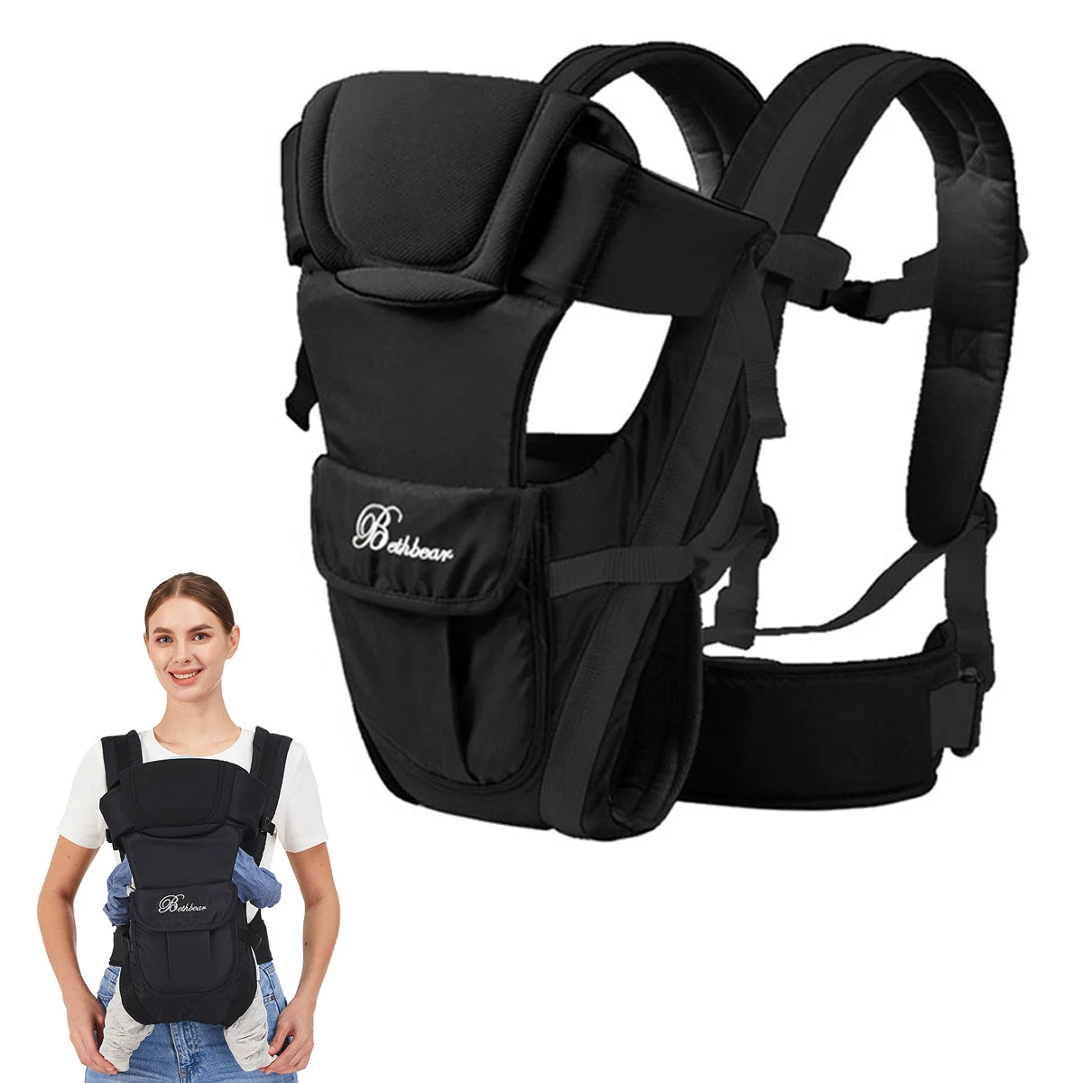4-in-1 Ergonomic Baby Carrier Sling