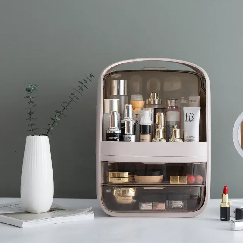 Cosmetic Storage Box Home Large Capacity Desktop Dustproof Dressing Table Lipstick Skin Care Luxury Storage Box Makeup Organizer