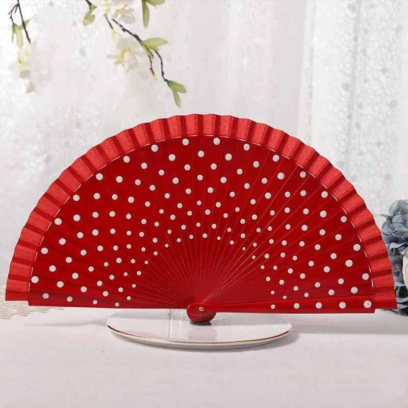 1pc Spanish Dance Performance Wooden Fans  Wedding Decoration Clothing Accessories Folding Fan