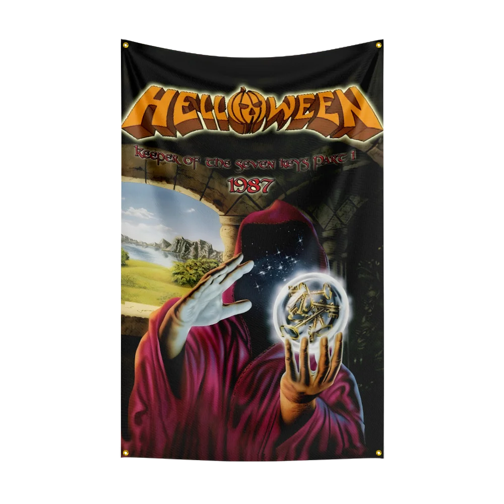 3x5 Ft HELLOWEENS Heavy Rock Band Flag Polyester Digital Printing Banner for Bedroom Wall Art Out Door Tapestry Decoration