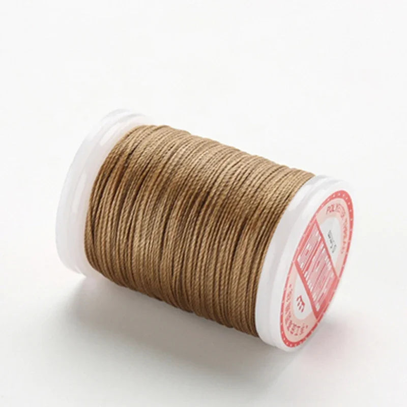 hilo elástico costura Waxed Thread Accessories Leather Craft Sewing Thread Round Waxed Thread Polyester Cord Wax Coated Strings