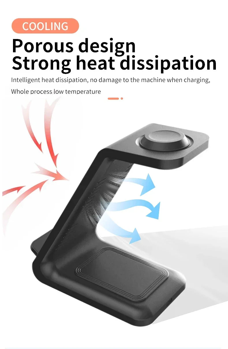 3 in 1 30W Travel Wireless Charger For Samsung Galaxy S23 S22 Watch 6 pro/5/4/3 Active 1 2 Buds Pro Plus Fast Charging Station