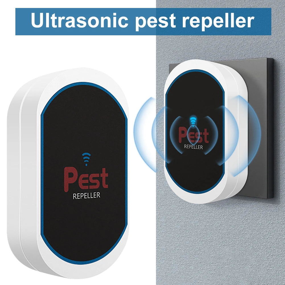 EU plug Ultrasonic Pest Repeller Electronic Pest Repeller No Noise Rat Mosquito Repellent Pest Control Device for Bat Mosquito