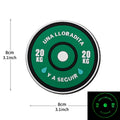 20kg Strength Lifting Barbell 500m A Llorar A Dar Por Patch PVC Emblem With Hook Fastening For Backpack Cap Vest Helmet Uniform