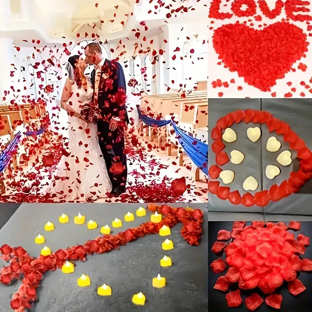Colorful Artificial Rose Petals, Bulk