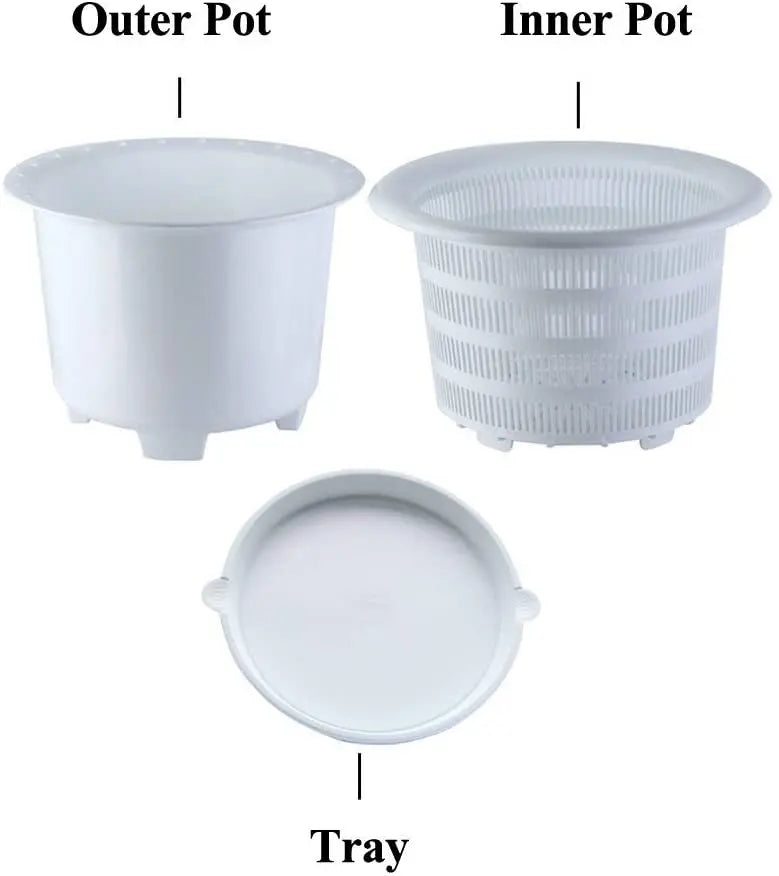 Meshpot 20cm Plastic Orchid Pot Flower Pot Garden Pot Planter Holder Home Decor,Enhance Root Quantity and Activity Good air