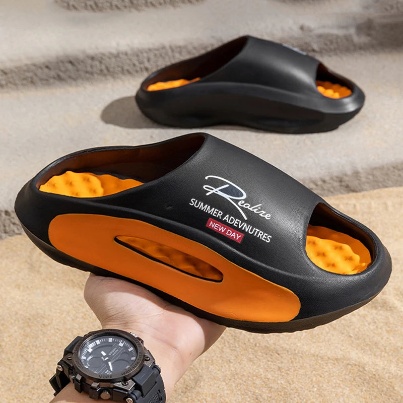 Summer Men's Massage Slippers Indoor Outdoor Sandals Beach Men