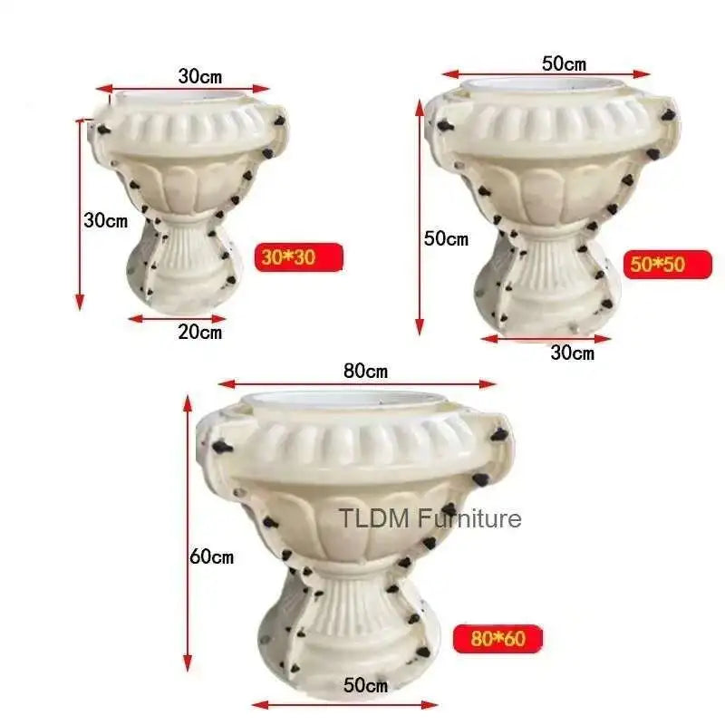 Plastic Thickened ABS Flowerpot Mold Cement Mold for Garden Balcony Fence Square Column Pier Roman Column Concrete Bonsai Mold
