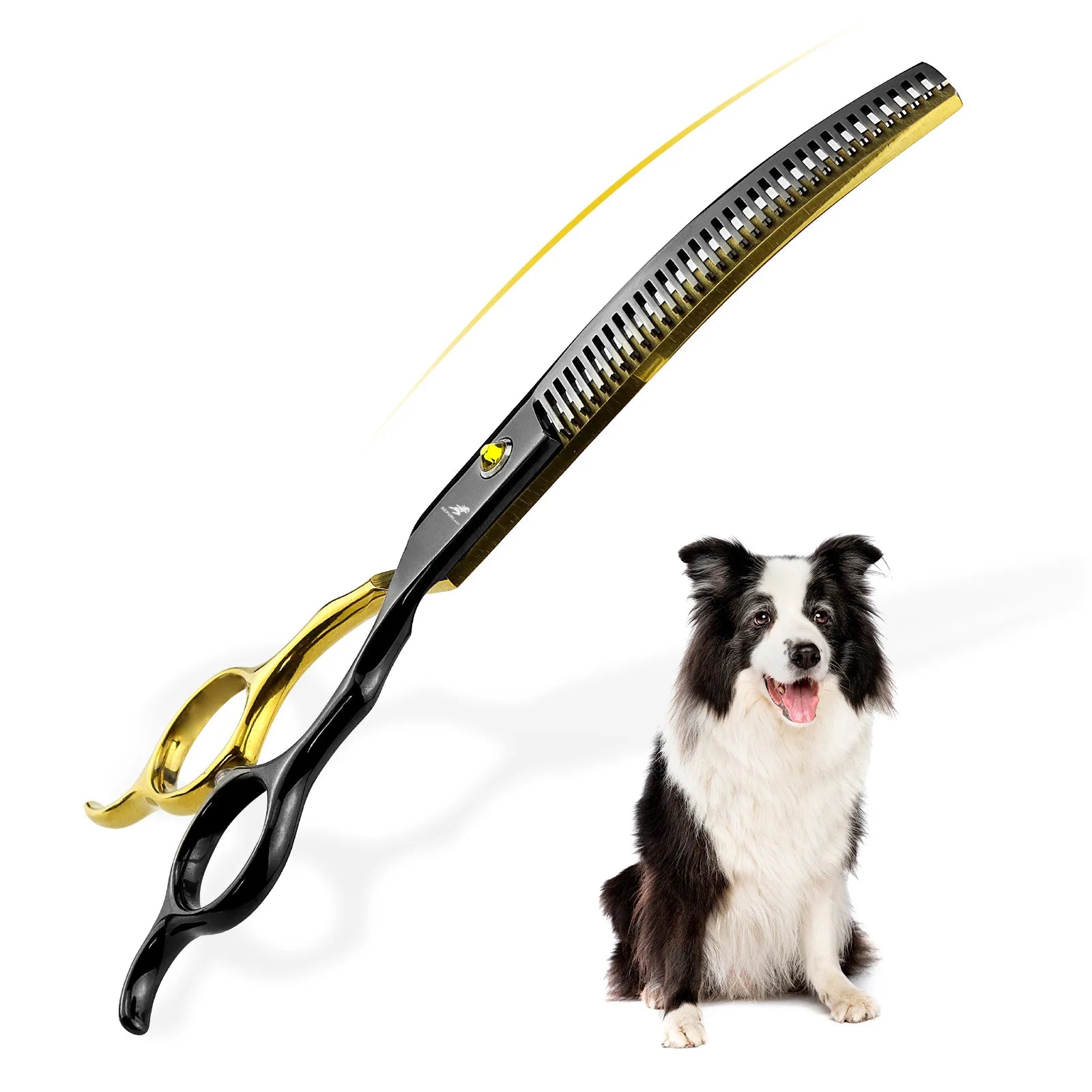 Grooming Scissors Japan Stainless 6.5" Professional Pet Scissors Curved Chunker Scissors for Groomer Bend Down Thinning Shears