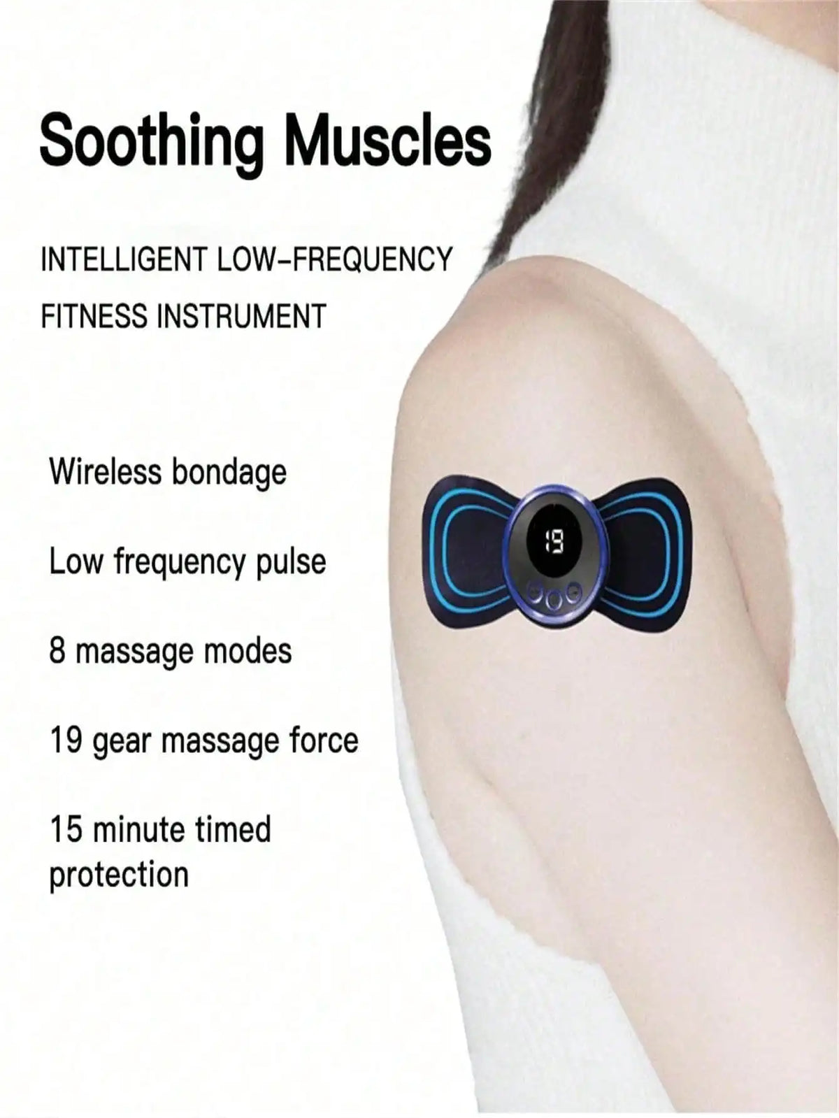 LCD Display EMS Neck Massage Electric Massager Cervical Neck