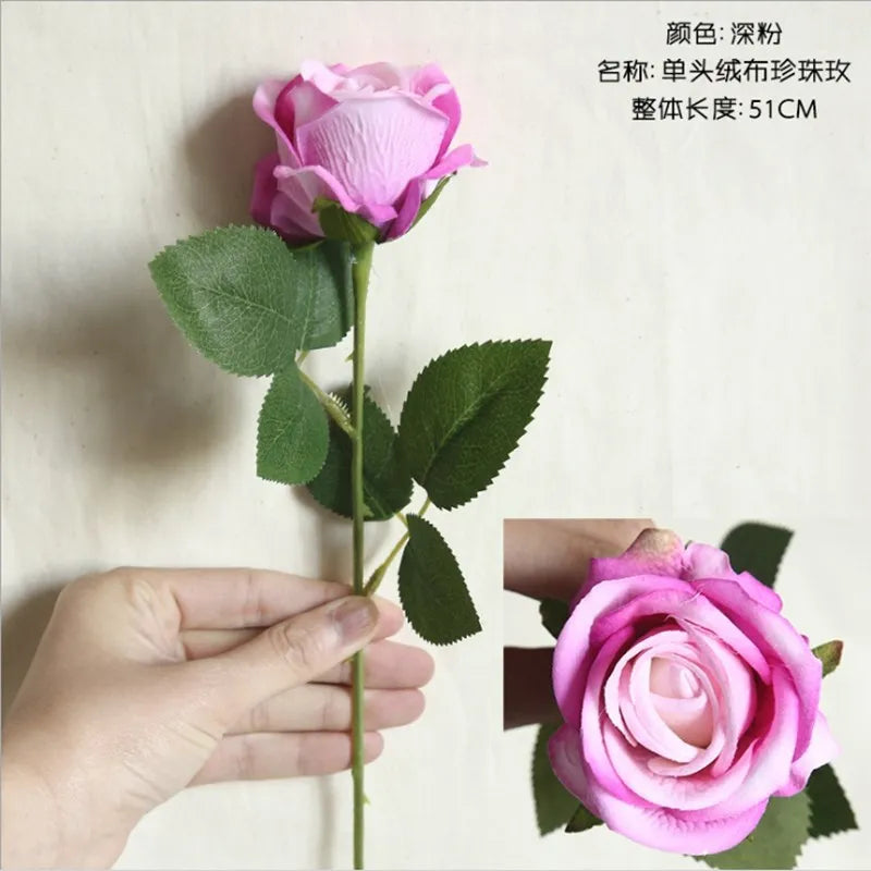 5/10pcs Artificial Flowers Silk Rose Hom Decor Wedding Bridal Bouquet Outdoor Garden Arch Accessory Valentine's Day Diy Gift Box