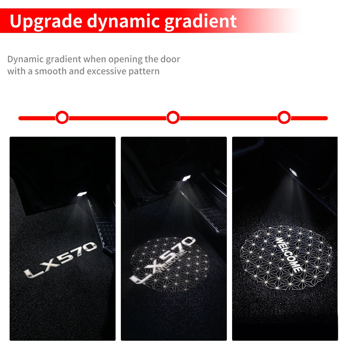 For Lexus LX570 2008- 2009 Car Door Welcome Light