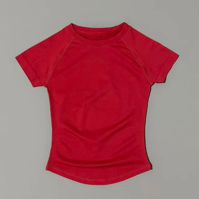 Sport Short Sleeve Top Women Running Sports T Shirt